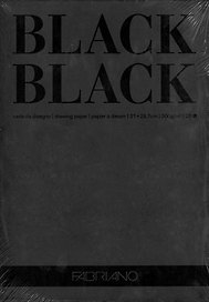 Альбом для рисования 21*29,7см 20л "BlackBlack" склейка, 300г/м2, Fabriano 