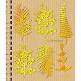 Скетчбук А6, 80л. Золотой гербарий 7Б, крафт- бумага 100гр/м2, на гребне