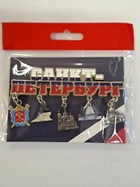 Магнит металл объемный  Санкт-Петербург русский [MG040]