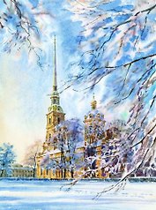 Репродукция в рамке Петропавловский собор [ХА50-009(рам)]