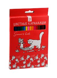 Карандаши цветные «Кот Саймона», Hatber, 18 цветов