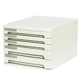 Блок из 5 закрытых лотков для бумаги, настольный Erich Krause, 345*260*210мм, серый, 53