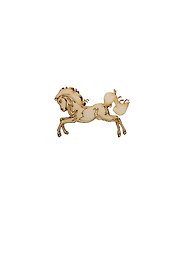 Лошадь - 2 с рисунком (131122) (100х65) (дерево) (упаковка)