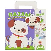 Пазл «Собачка» 4 элемента, макси для самых маленьких, Vladi Toys - 0