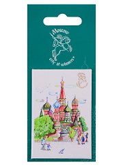 Магнитная открытка Москва Собор Василия Блаженного (Пастель) (МОМск-14)