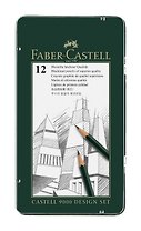 Карандаши чернографитные "Castell-9000", 12шт: 6H-2B
