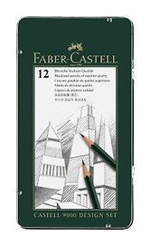 Карандаши чернографитные "Castell-9000", 12шт: 6H-2B
