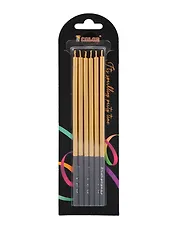 Набор свечей для торта Gold (золото) (6шт) (15см) (12-7color-candle_11)