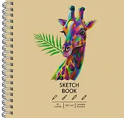 Скетчбук 190*190 30л "DRAFT and CRAFT. 14", 180г/м2, обложка крафт картон, евроспираль