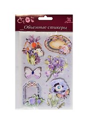 3D Стикеры для декупажа Цветы (DJS-604С) (Рукоделие) (упаковка) (3+)