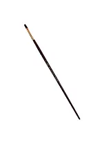 Кисть художественная Вернисаж, синтетика бордовая, плоскоовальная, длинная ручка №4, Гамма