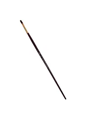 Кисть художественная Вернисаж, синтетика бордовая, плоскоовальная, длинная ручка №4, Гамма