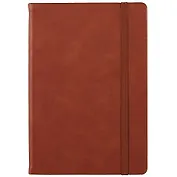 Ежедневник недат. А5 152л "Congress" коричневый, иск.кожа, тв.переплет, на резинке, тонир.блок