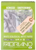 Блокнот для зарисовок 29,7*42см 40л "Disegno Ecologico per Artisti" спираль, 120г/м2, Fabriano 