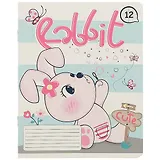 Тетрадь в клетку Academy Style, "Веселые зверята", 12 листов, в ассортименте