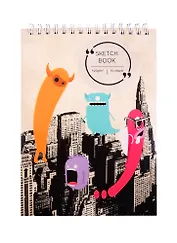 Скетчбук А5 50л "Muse 3" белый офсет, 120г/м2, обложка Soft Touch, широкая евроспираль