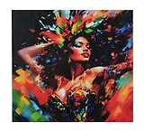 Набор для творчества. Алмазная мозаика с частичной выкладкой на подрамнике "Танцующая девушка", 30 х 30 см