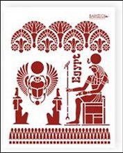 Трафарет пластиковый многоразовый Египет (20х25) (Л-061)