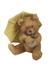 Фигурка Медвежонок с зонтом 18см (390-806)