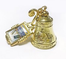 Колокольчик на холодильник Мост золото  [ВЕ1-10003]