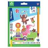 Карандаши цветные Berlingo, "Цирк", пластиковые 18 цветов