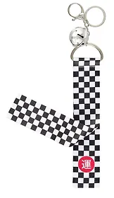 Брелок-лента Клетка с иероглифом (ч/б) (текстиль) (12-15521-SH14)