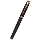 Ручка-роллер Parker, IM Premium Black/Gold GT, подарочная черная