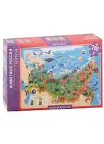 Пазл-карта Геодом "Животные России", 260 деталей