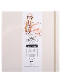 Скетчбук 200*200 80л " Fashion" кремовый, для маркеров, 75г/м2