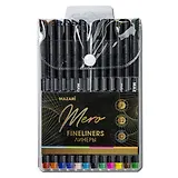 Ручки линеры Mazari, Mero, 12 цветов 0,4 мм