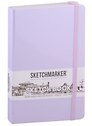 Скетчбук 13*21, 80 листов "Sketchmarker" фиолетовый пастельный, нелинованный, 140г/м2, слоновая кость