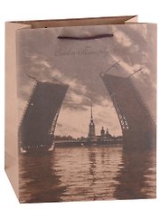 Пакет А4 33*24*8 СПб "Мосты" крафт