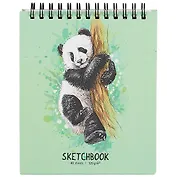 Скетчбук А6 40л "Панда" 120г/м2, тв.обложка, спираль