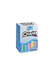 Мелки цветные 10цв гипсовые, круглые к/к, Mungyo