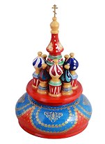 ГС Храм музыкальный красно-голубой (дерево) (19х15) (3883574)