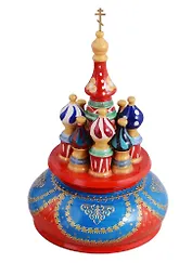ГС Храм музыкальный красно-голубой (дерево) (19х15) (3883574)