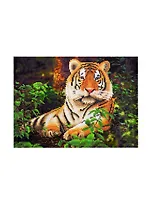 Алмазная мозаика (блест.) Благородный тигр в лесу (ACA036) (30х40см) (с част. заполн.) (Рыжий Кот) (6+) (коробка)