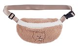 Сумочка-бананка Kawaii Мишка (кофейная) (иск.мех-барашек) (22х15) (12-38092-202405-B14)