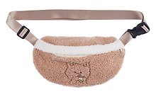 Сумочка-бананка Kawaii Мишка (кофейная) (иск.мех-барашек) (22х15) (12-38092-202405-B14)