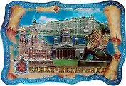Магнит "Эрмитаж-Исаакий-Спас-Грифон"