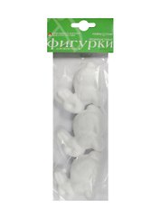 Пенопластовые фигурки для поделок Зайчики (2-208/02) (60мм) (3шт.) (упаковка)