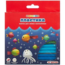 Пластика «Цветик», 200 грамм, 10 цветов