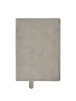 Обложка для книги с закладкой (темно-серая) (эко кожа, нубук) (16х22)