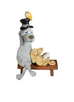 Фигурка Две собаки на скамье (19см) (450-410)