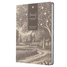 Ежедневник дат. 2027г. А5 176л "PREMIUM. Garden" бежевый, иск.кожа, интегр.переплет, тисн.фольгой, метализ.торец, скругл.углы, ляссе, инд.уп