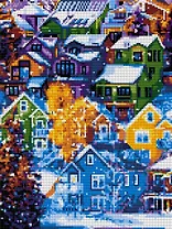 Алмазная мозаика "Зимняя Норвегия", 30х40 см