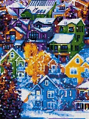 Алмазная мозаика "Зимняя Норвегия", 30х40 см