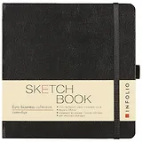 Скетчбук "Euro business", 64 листа, черный, 15х15 см