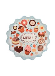 Подставка под кружку Капкейки (круглая с зубчиками) (11см)