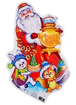 Мини-плакат "Дед Мороз с самоваром"